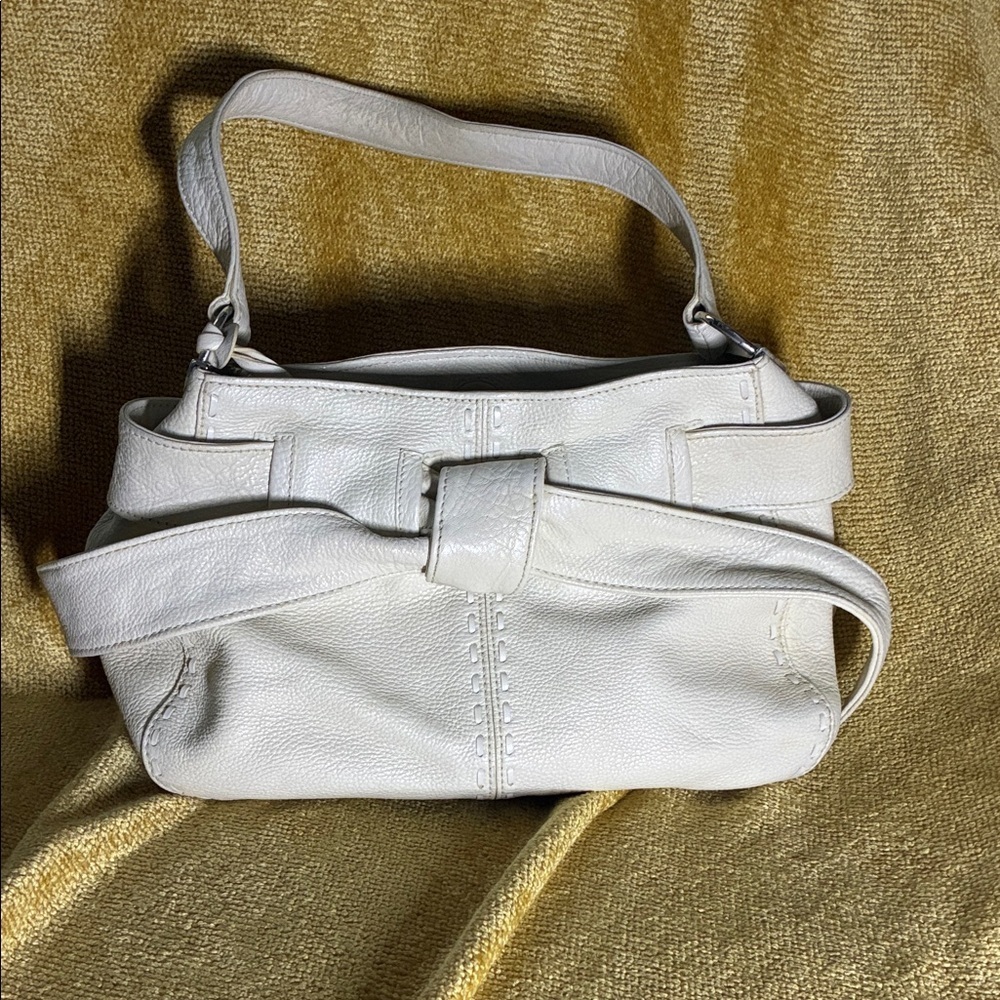 Brighton white off Leather Shoulder Bag